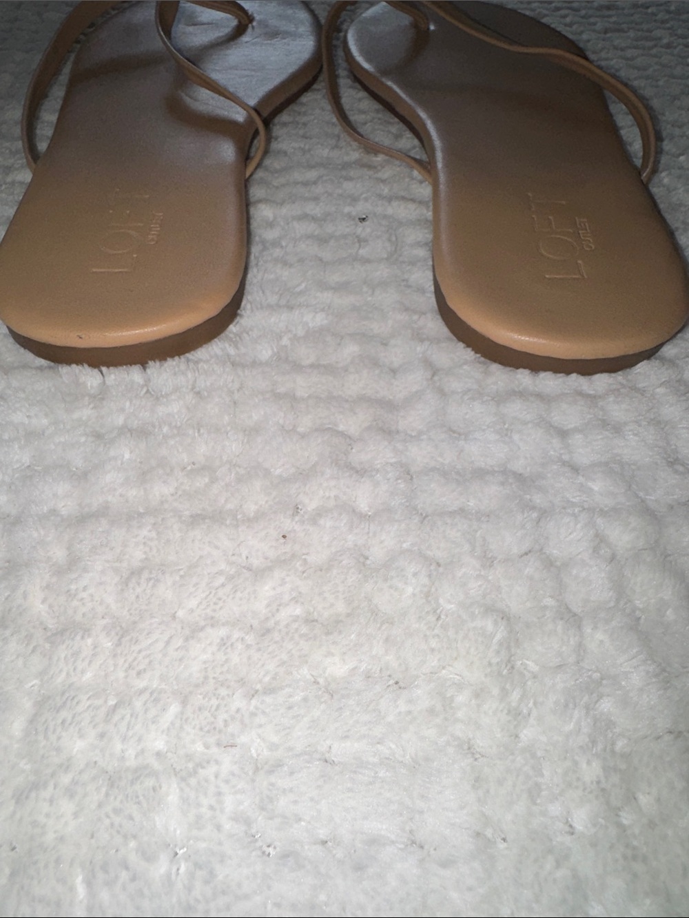🩴 EUC LOFT Nude Minimalist Flip Flop Sandals – Women’s Size 10 - Picture 6 of 8